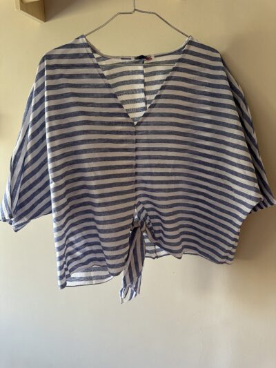 Top à rayures en lin seconde main
