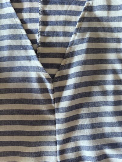 Top à rayures en lin seconde main