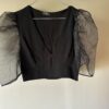 Croptop noir Organza